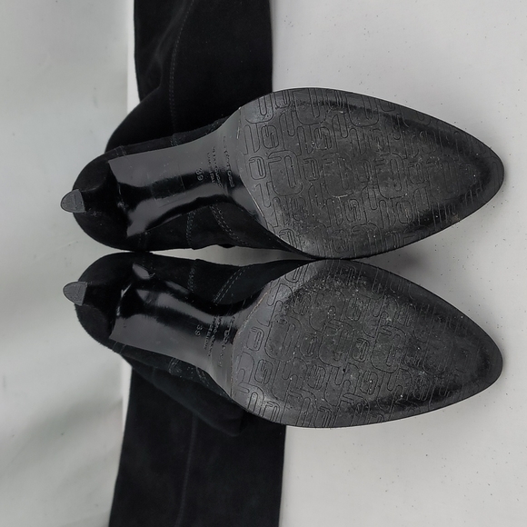 Sergio Rossi Black Suede Over the Knee Boots 39 - Picture 8 of 14